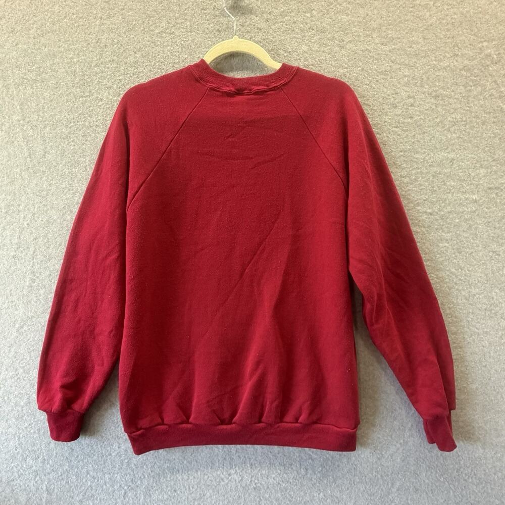 Vintage 80s Nashville Sweatshirt Womens Large Jerzees USA Red Graphic Crewneck - Picture 4 of 5